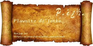 Plavsitz Életke névjegykártya